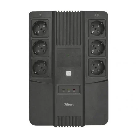 Trust SAI UPS 800VA 23326 - Sistema Alimentación Ininterrumpida con Batería, 6 Salidas Protegidas, Función AVR, Formato Bloque Trust SAI UPS 800VA 23326 - Sistema Alimentación Ininterrumpida con Batería, 6 Salidas Protegidas, Función AVR, Formato Bloque